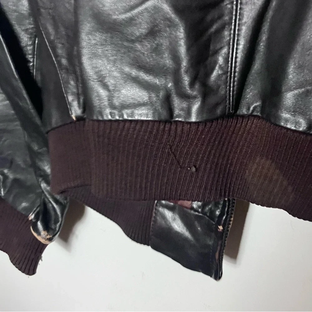 Vintage Members Only leather bomber jacket 46 XL‎